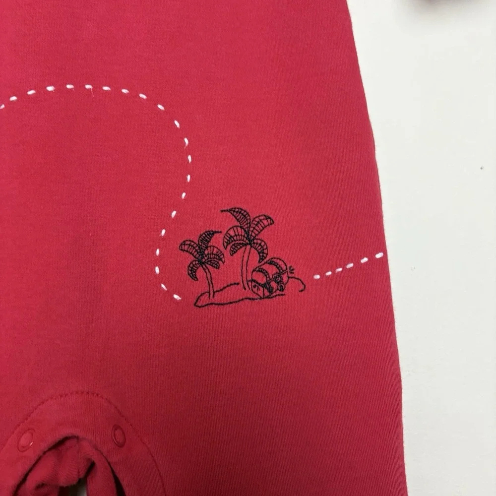 Vintage Gymboree Pirate Island 3-6 M Romper Boat Treasure Map RARE